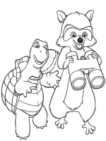 A coloring page of open season